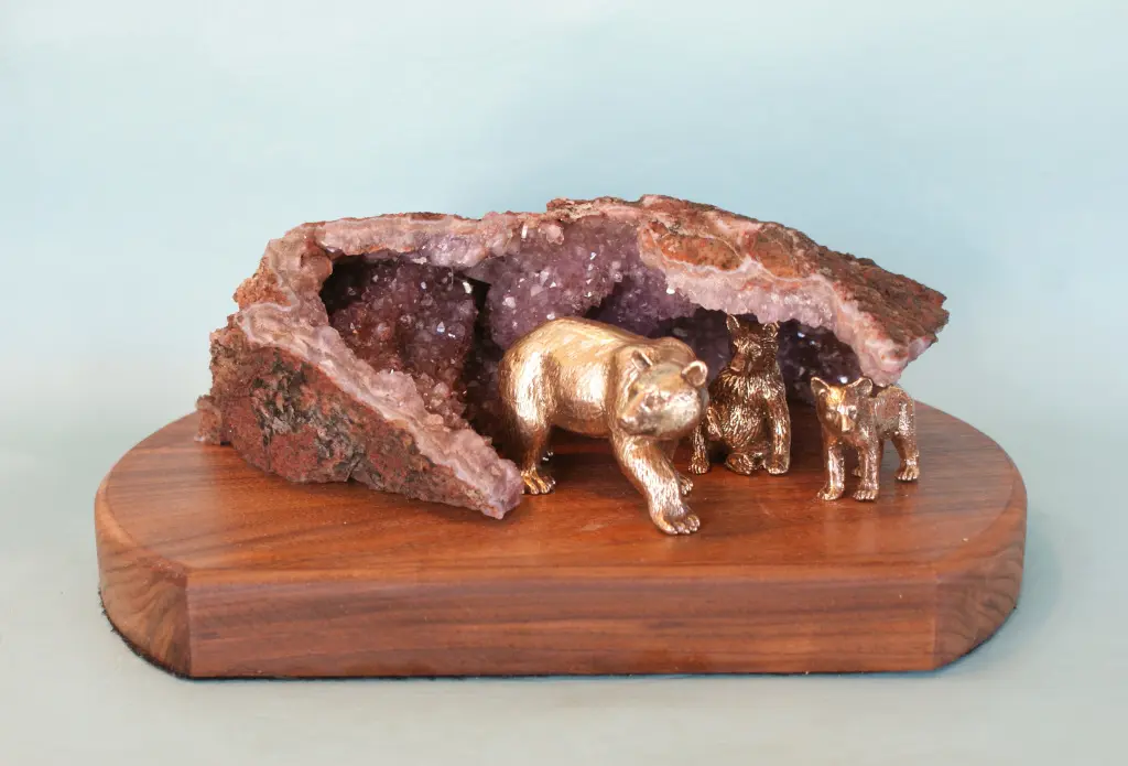 The Bear's Den - bronze cast sculpture